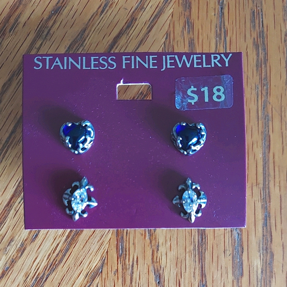 *3 For $10* 2 Pairs of Stainless Steel Stud Earrings